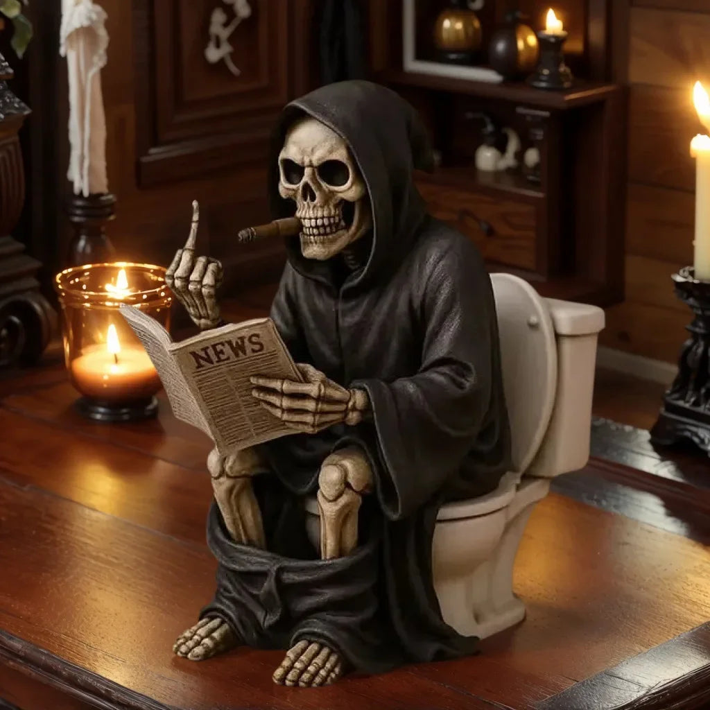 💀 Rude Reaper Toilet Statue