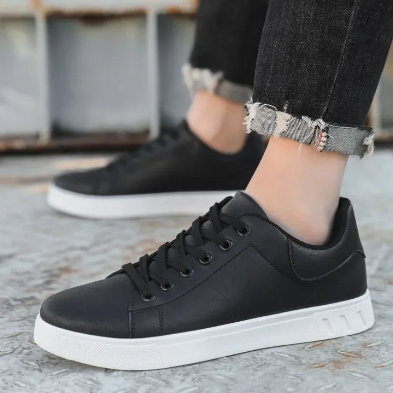 Urban Luxe Leather Sneakers 🖤