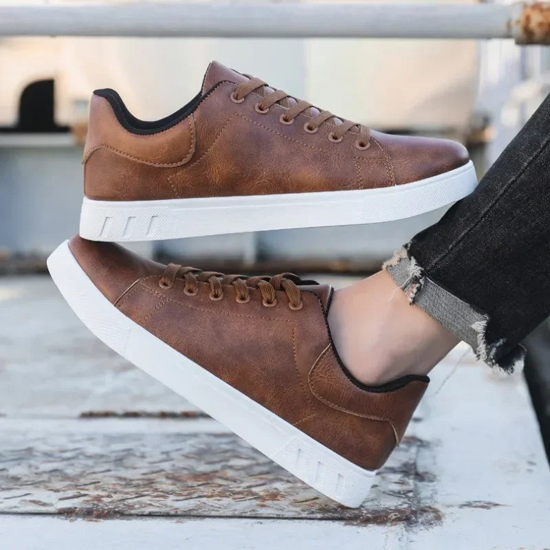 Urban Luxe Leather Sneakers 🖤