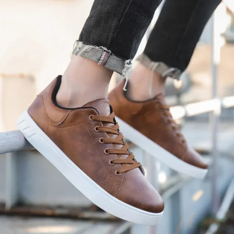 Urban Luxe Leather Sneakers 🖤