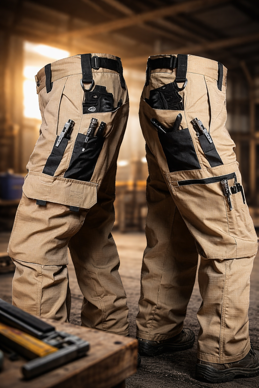 Cargo Resistant Work Pant Man Multi-pocket